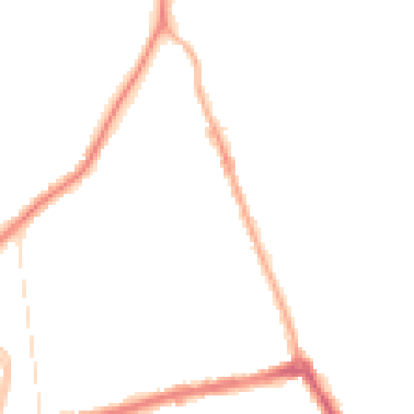 Night-time road noise heatmap for CH45 3LD