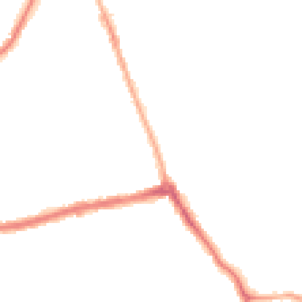 Night-time road noise heatmap for CH45 3LF