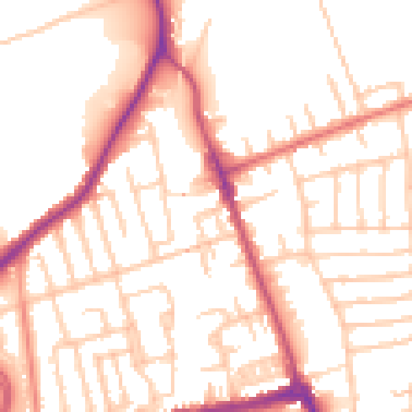 Daytime road noise heatmap for CH45 3LJ
