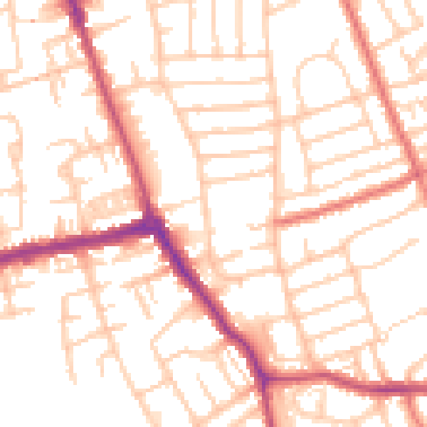 Daytime road noise heatmap for CH45 3NF
