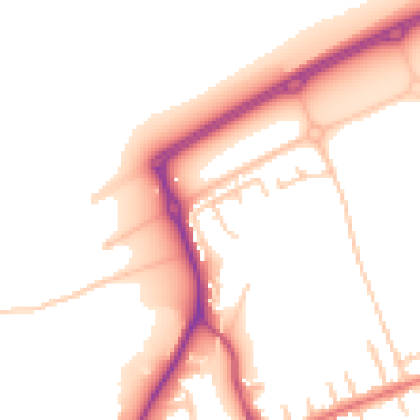 Daytime road noise heatmap for CH45 3NN