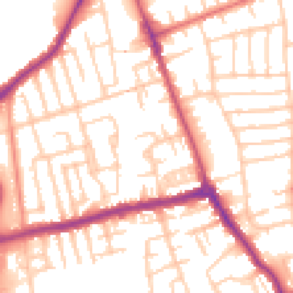 Daytime road noise heatmap for CH45 3NZ