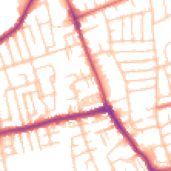 Daytime road noise heatmap for CH45 3PD