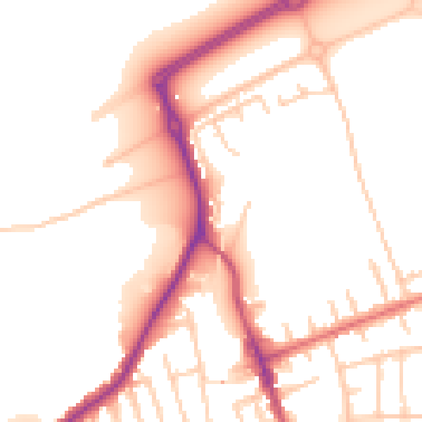 Daytime road noise heatmap for CH45 3PS