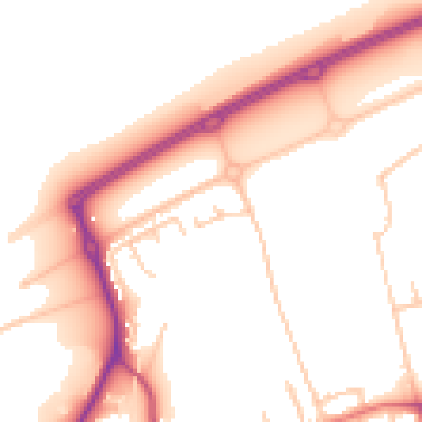 Daytime road noise heatmap for CH45 3QH