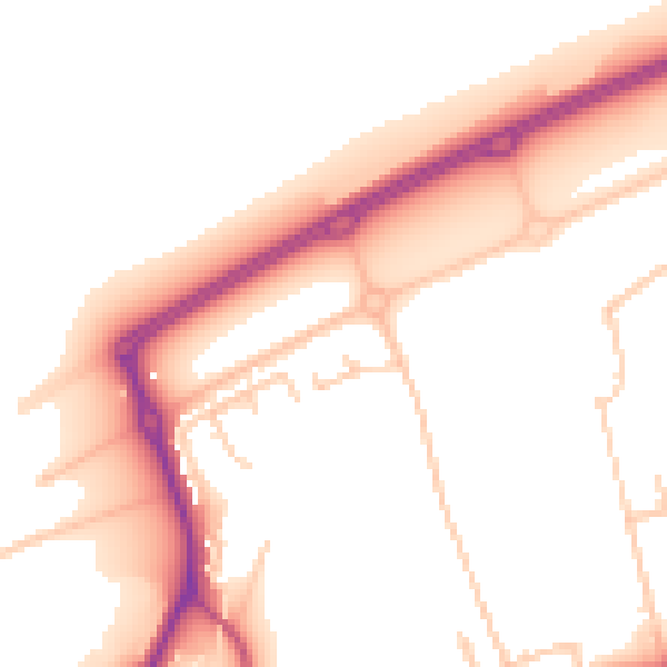 Daytime road noise heatmap for CH45 3QN