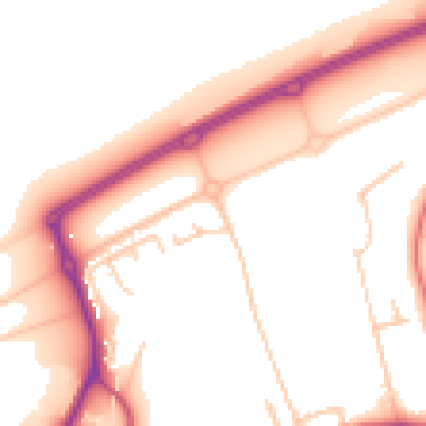 Daytime road noise heatmap for CH45 3QW