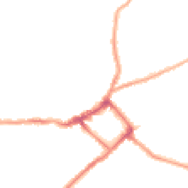 Night-time road noise heatmap for CH45 4LA