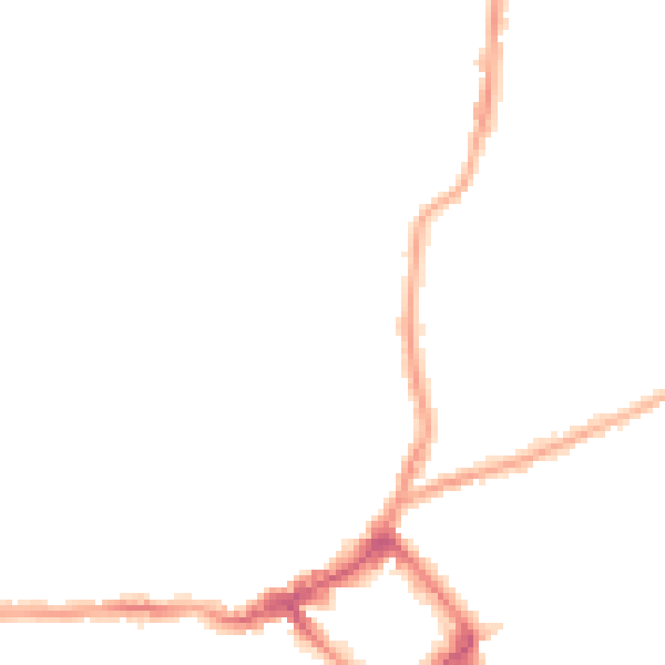 Night-time road noise heatmap for CH45 4LG