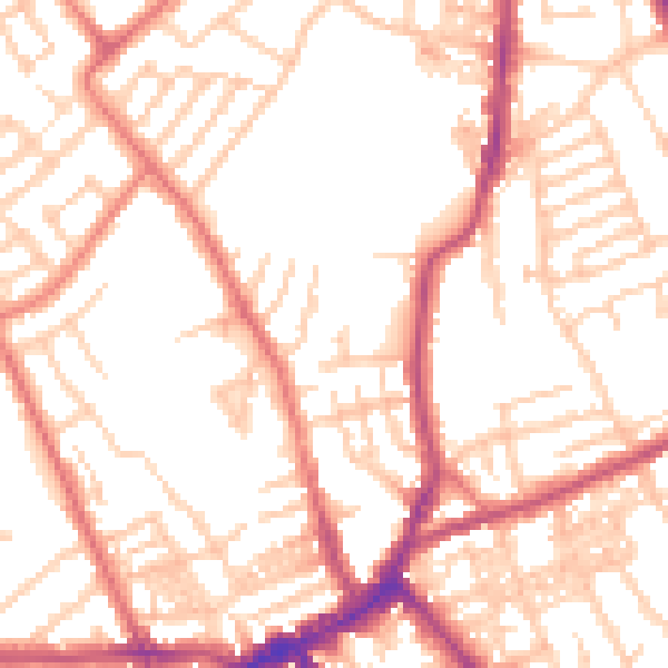 Daytime road noise heatmap for CH45 4LH