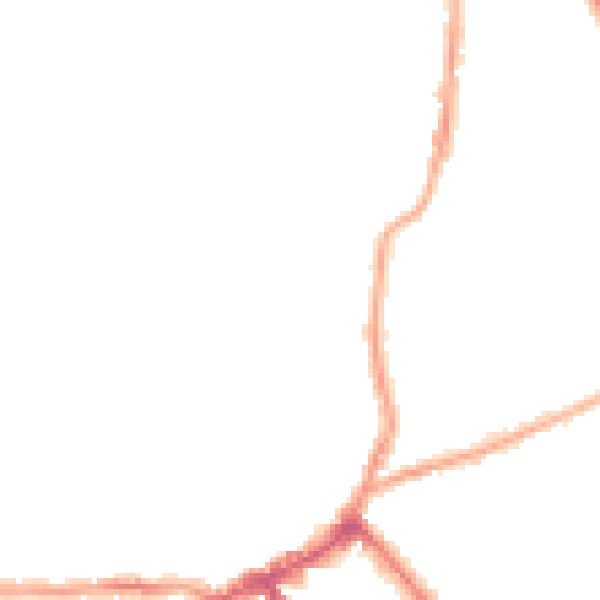 Night-time road noise heatmap for CH45 4LH