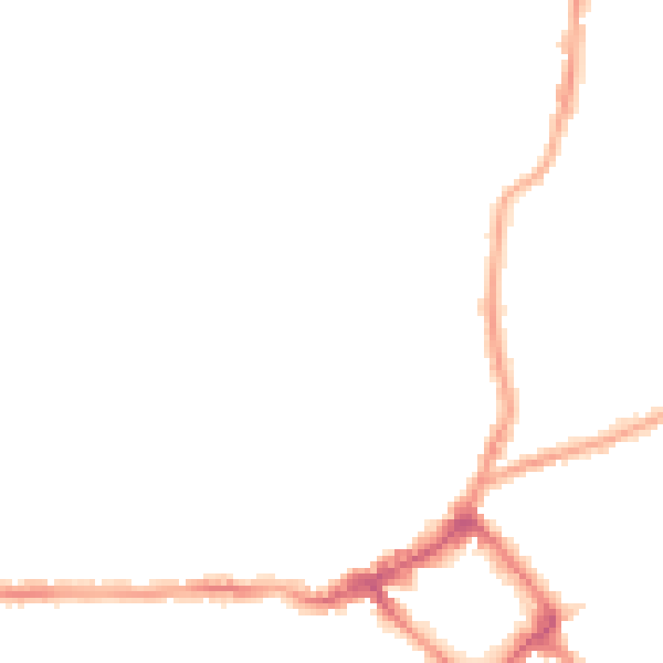 Night-time road noise heatmap for CH45 4LJ