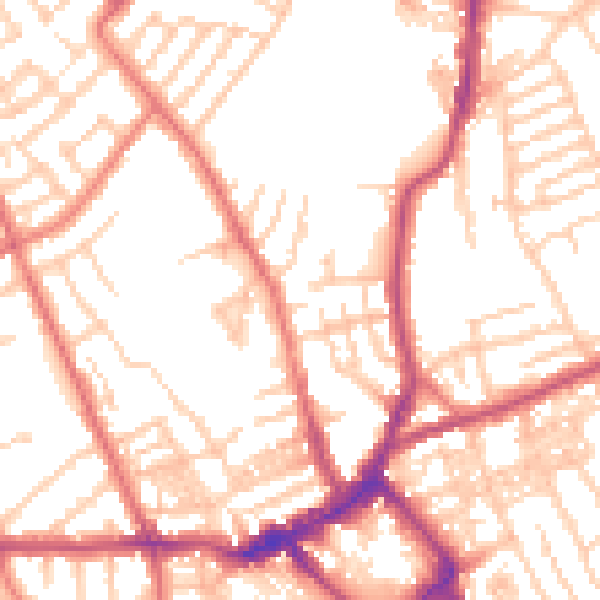 Daytime road noise heatmap for CH45 4LP