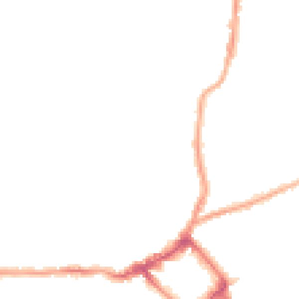 Night-time road noise heatmap for CH45 4LP