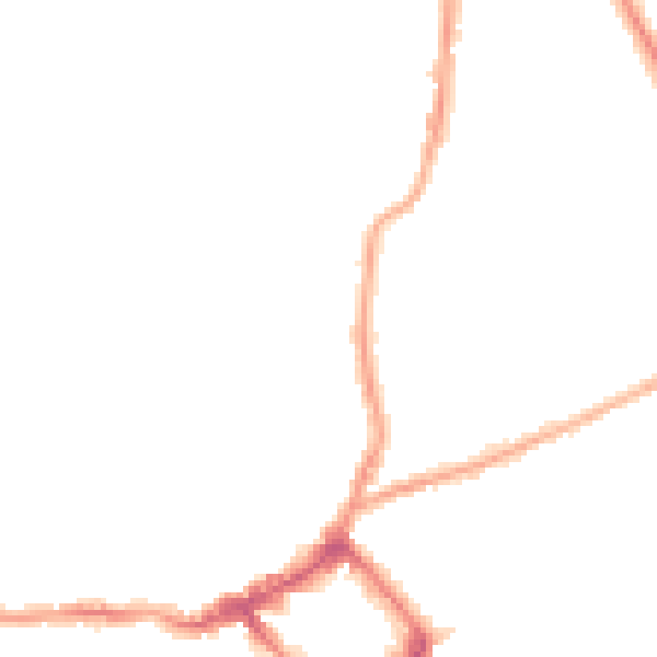 Night-time road noise heatmap for CH45 4LT