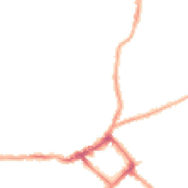Night-time road noise heatmap for CH45 4LU