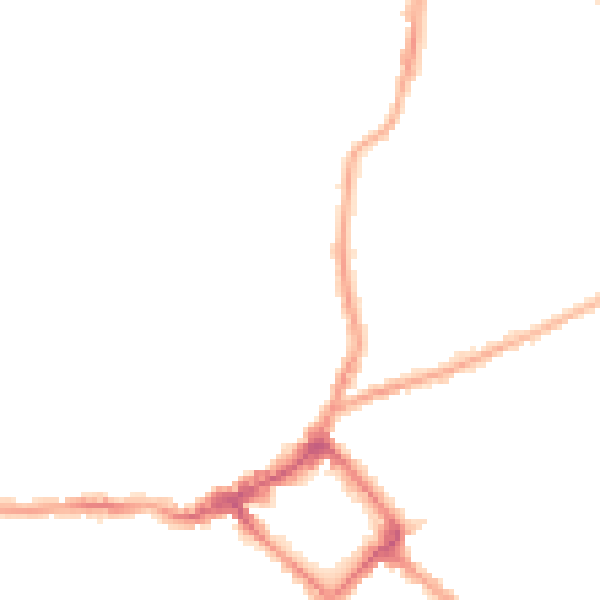 Night-time road noise heatmap for CH45 4LX