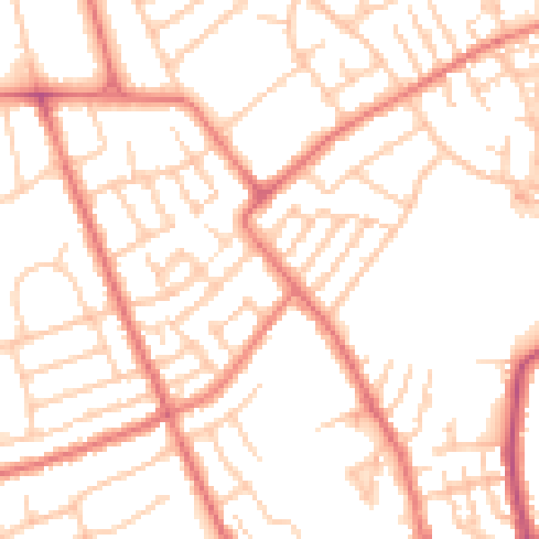 Daytime road noise heatmap for CH45 4PB