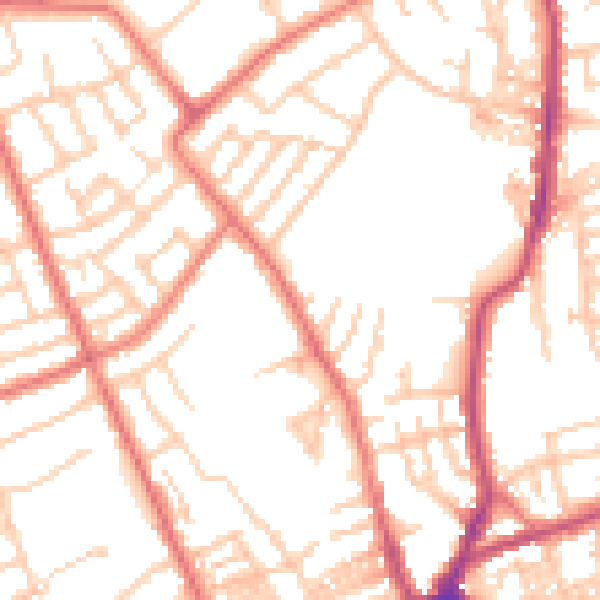 Daytime road noise heatmap for CH45 4PG