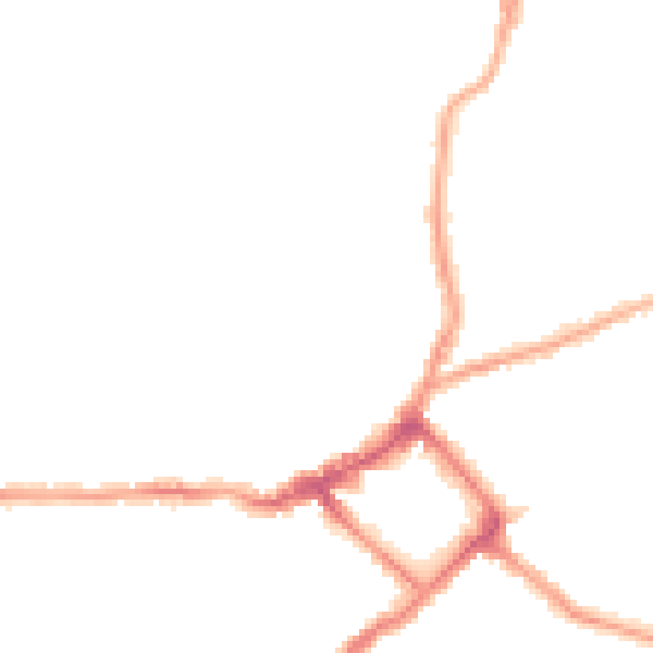 Night-time road noise heatmap for CH45 4QW