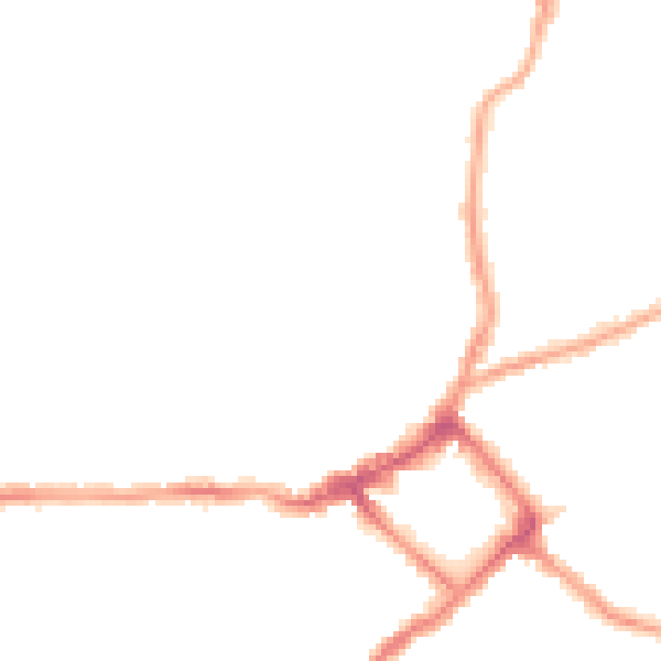 Night-time road noise heatmap for CH45 4RB