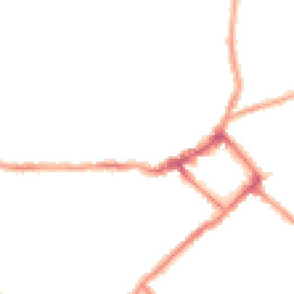 Night-time road noise heatmap for CH45 4RL