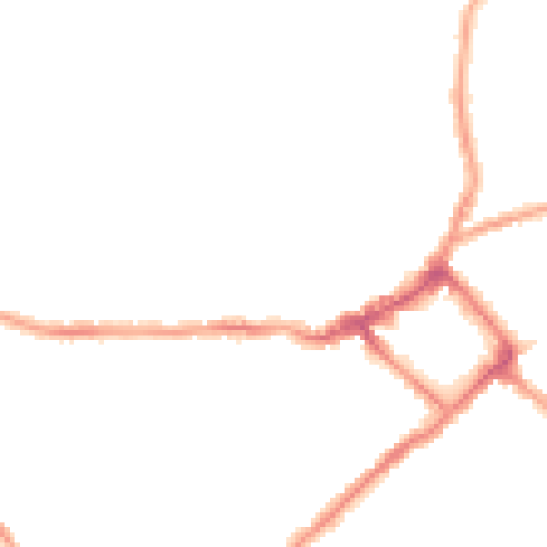 Night-time road noise heatmap for CH45 4RR