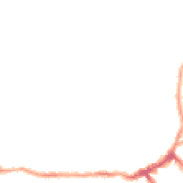Night-time road noise heatmap for CH45 4SD