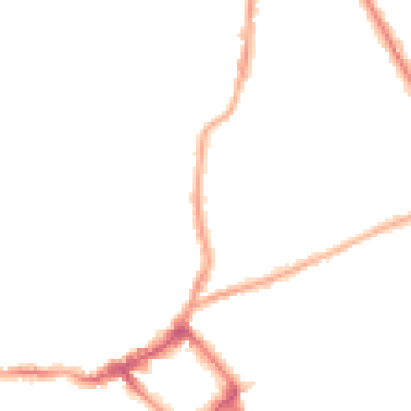 Night-time road noise heatmap for CH45 5DF