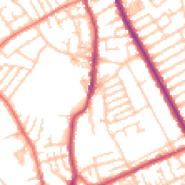 Daytime road noise heatmap for CH45 5DL