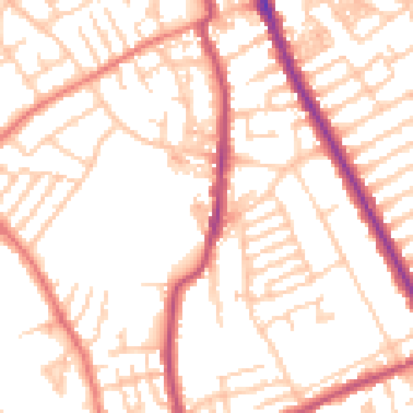 Daytime road noise heatmap for CH45 5DS
