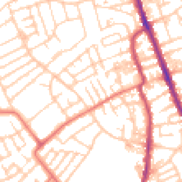 Daytime road noise heatmap for CH45 5EX