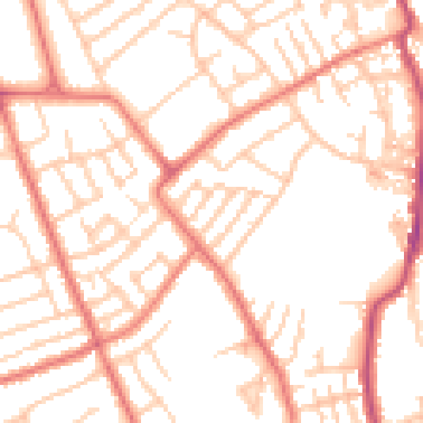 Daytime road noise heatmap for CH45 5HG
