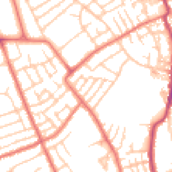 Daytime road noise heatmap for CH45 5HN