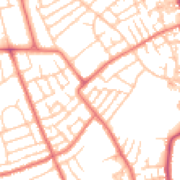 Daytime road noise heatmap for CH45 5HP