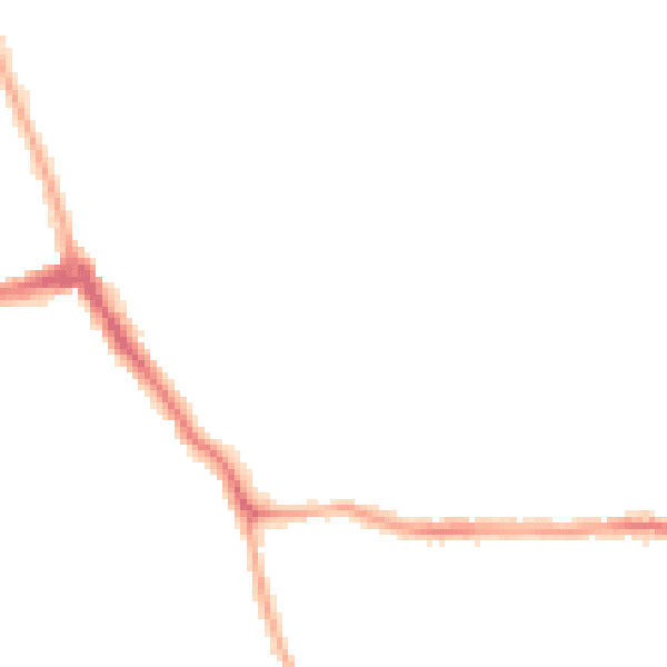 Night-time road noise heatmap for CH45 6TA