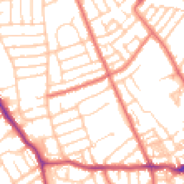 Daytime road noise heatmap for CH45 6TB