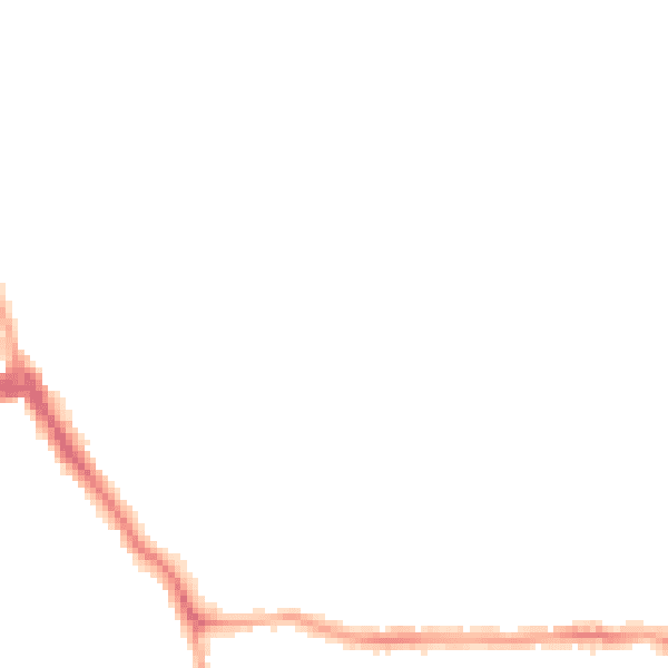 Night-time road noise heatmap for CH45 6TE
