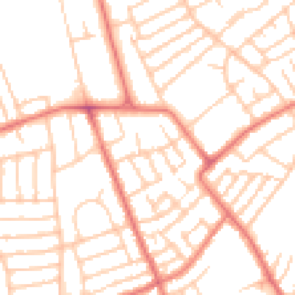 Daytime road noise heatmap for CH45 6UH