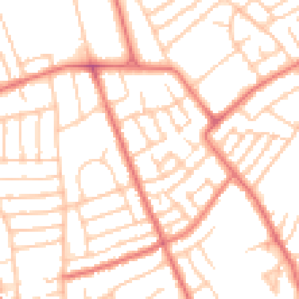 Daytime road noise heatmap for CH45 6US