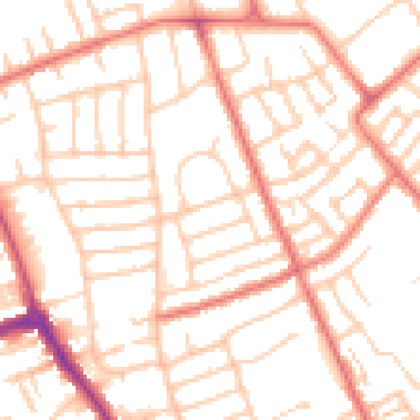 Daytime road noise heatmap for CH45 6UU