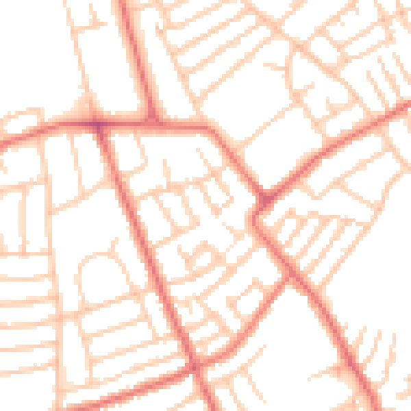 Daytime road noise heatmap for CH45 6UW