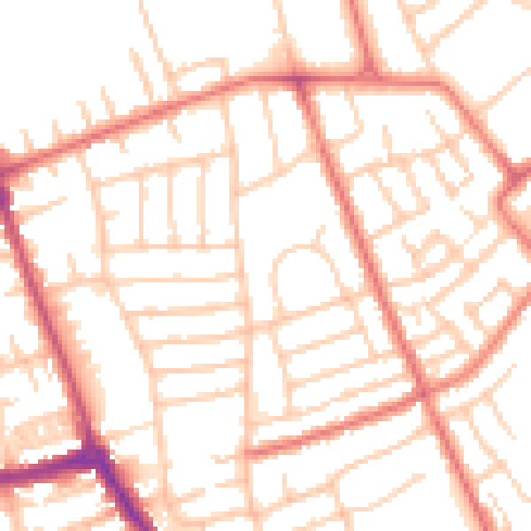 Daytime road noise heatmap for CH45 6UX