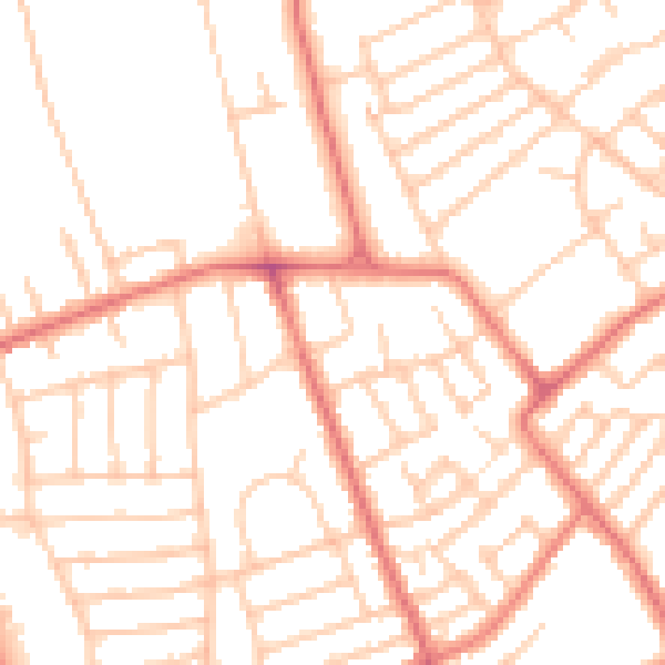 Daytime road noise heatmap for CH45 6XA