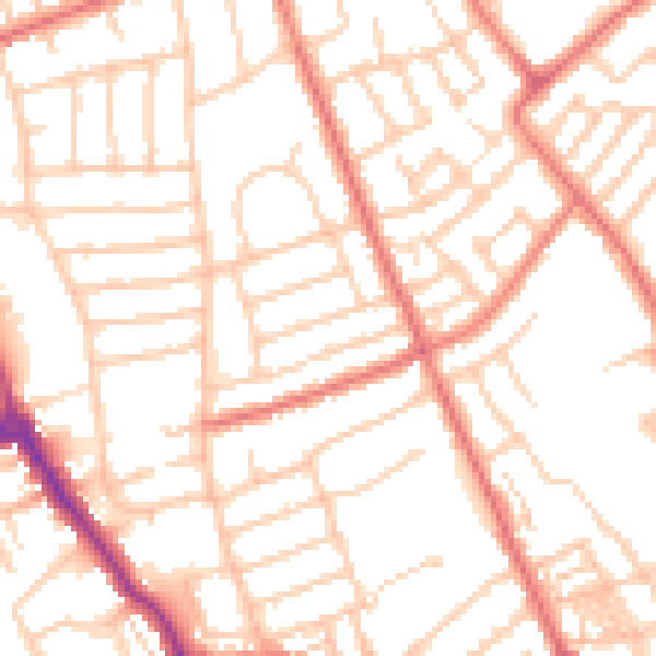 Daytime road noise heatmap for CH45 6XH