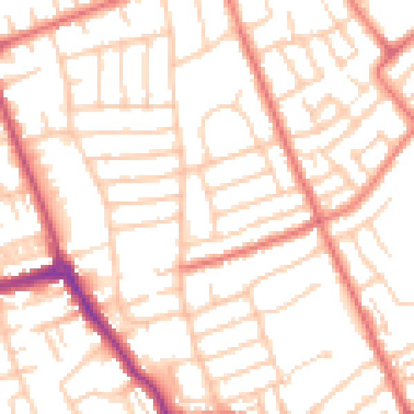 Daytime road noise heatmap for CH45 6XL