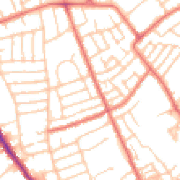 Daytime road noise heatmap for CH45 6XP