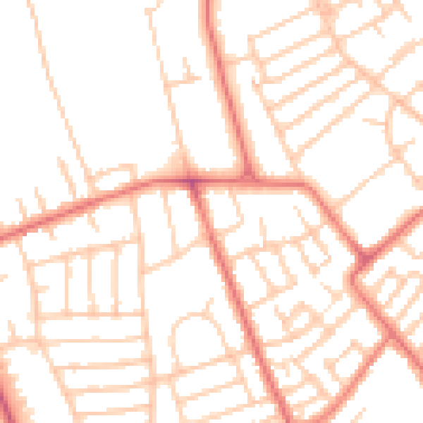 Daytime road noise heatmap for CH45 6XQ