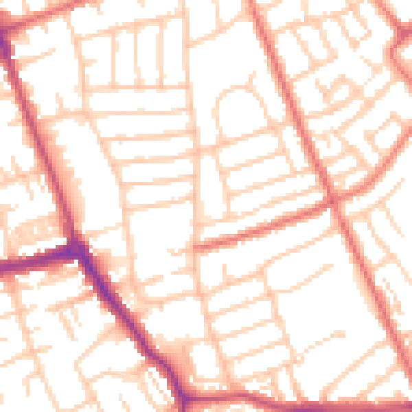 Daytime road noise heatmap for CH45 6XT