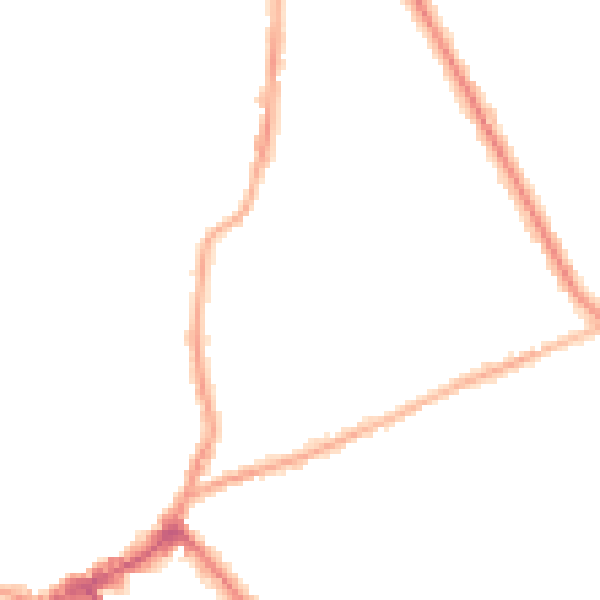 Night-time road noise heatmap for CH45 7AD
